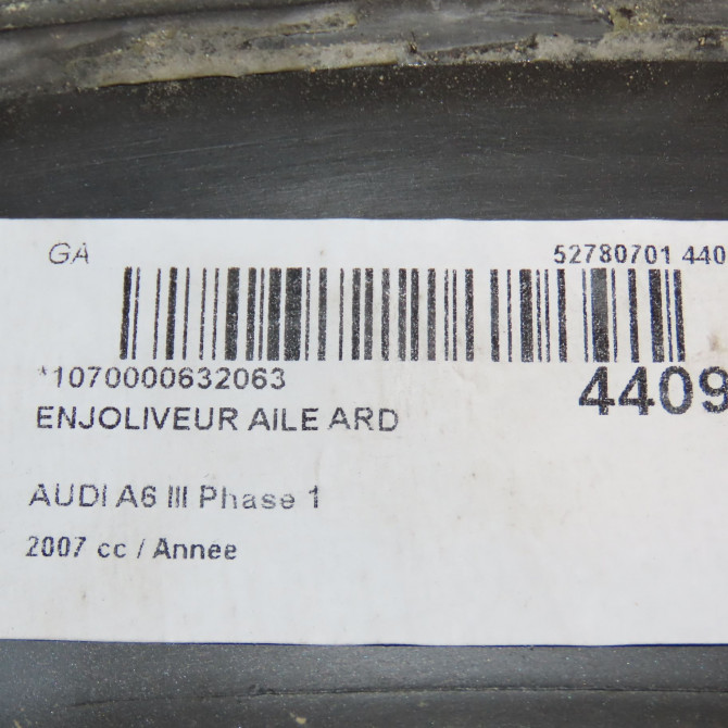 Enjoliveur aile ard occasion AUDI A6 III Phase 1 05-2004->10-2008 3.0 V6 233ch 4