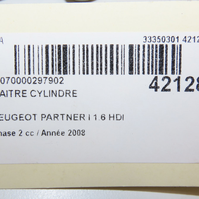 Maitre cylindre occasion PEUGEOT PARTNER I Phase 2 11-2002->05-2008 1.6 HDI 90ch 4601F6 8