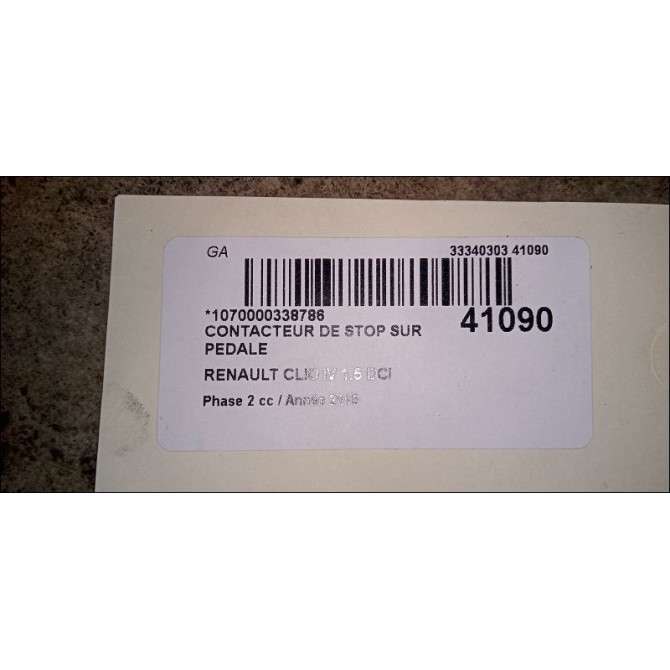 occasion RENAULT CLIO IV Phase 2 08-2016->... 1.5 DCI 75ch 253206170R 2