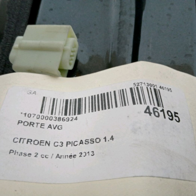 Porte avant gauche occasion CITROEN C3 PICASSO Phase 2 09-2012->... 1.4 VTI 95ch 9002AS 3