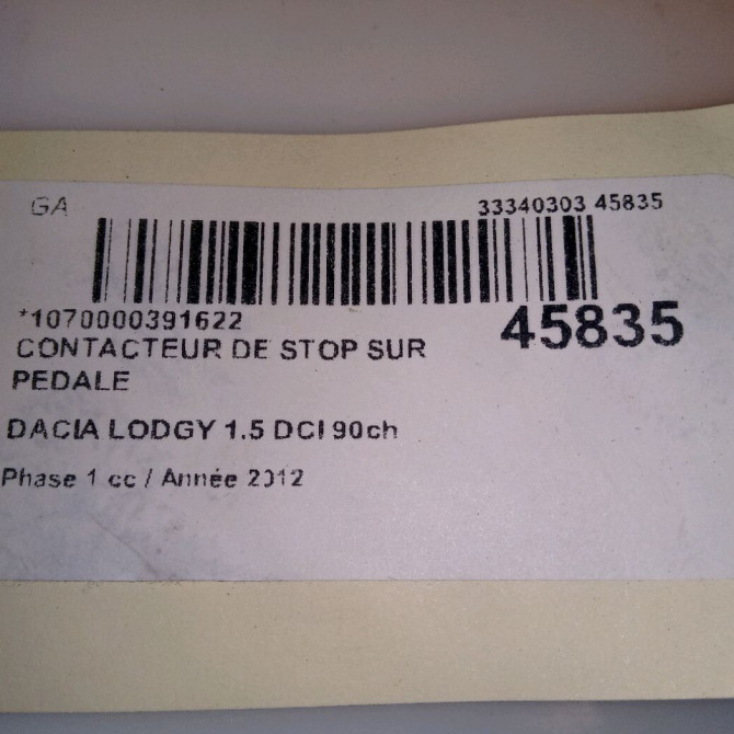 occasion DACIA LODGY Phase 1 01-2012->... 1.5 DCI 90ch 253206170R 5