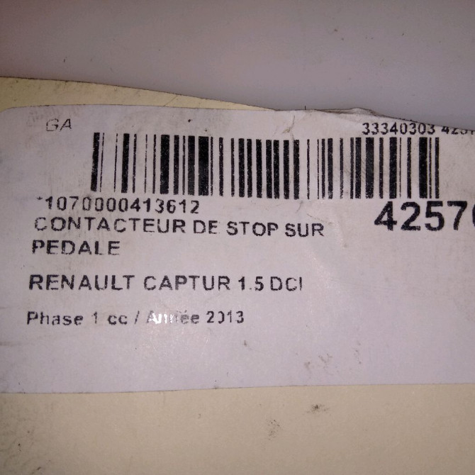 occasion RENAULT CAPTUR Phase 1 02-2013->... 1.5 DCI 90ch 253206170R 4