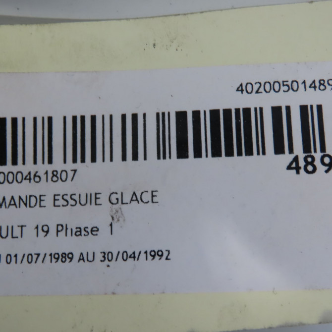 Commande essuie glace occasion RENAULT 19 Phase 1 07-1989->04-1992 1.4i 7700781671 5