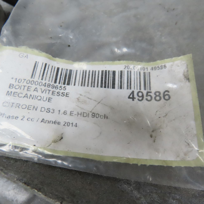 Boîte à vitesse mecanique occasion CITROEN DS3 Phase 1 04-1995->04-1999 1.6 E-HDI 90ch 1612930380 7