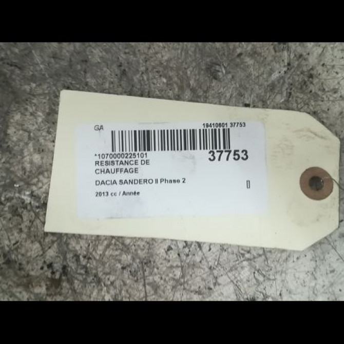 Resistance de chauffage occasion DACIA SANDERO II Phase 2 02-2017->... 271432523R 2