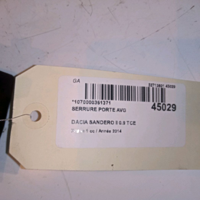 Serrure porte avg occasion DACIA SANDERO II Phase 1 10-2012->... 0.9 TCE 90ch 805039362R 3
