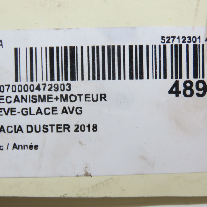 Mecanisme+moteur leve-glace avg occasion DACIA DUSTER 807217664R 8