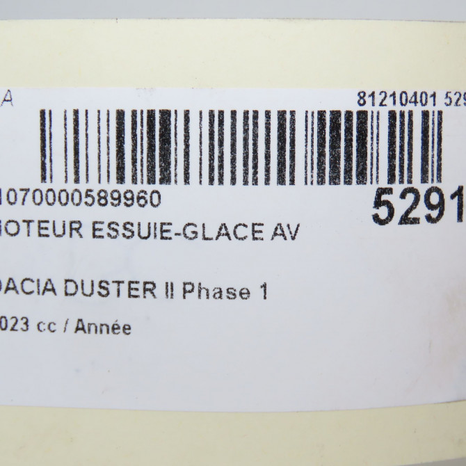 Moteur essuie-glace avant occasion DACIA DUSTER II Phase 1 10-2017->... 288009286R 8