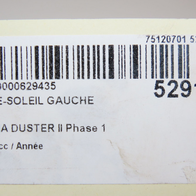 Pare-soleil gauche occasion DACIA DUSTER II Phase 1 10-2017->... 964010723R 5
