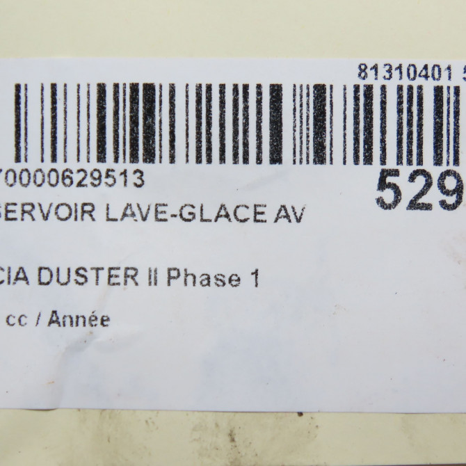 Reservoir lave-glace avant occasion DACIA DUSTER II Phase 1 10-2017->... 289101168R 5