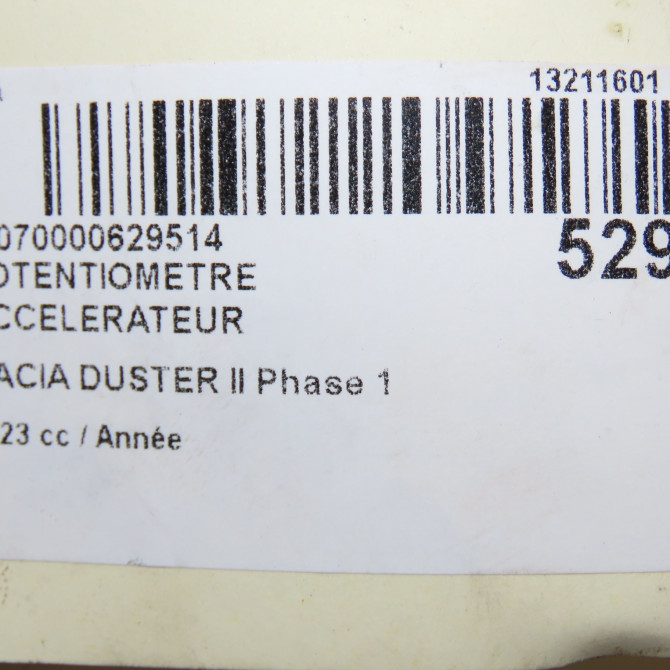 Potentiometre accelerateur occasion DACIA DUSTER II Phase 1 10-2017->... 6