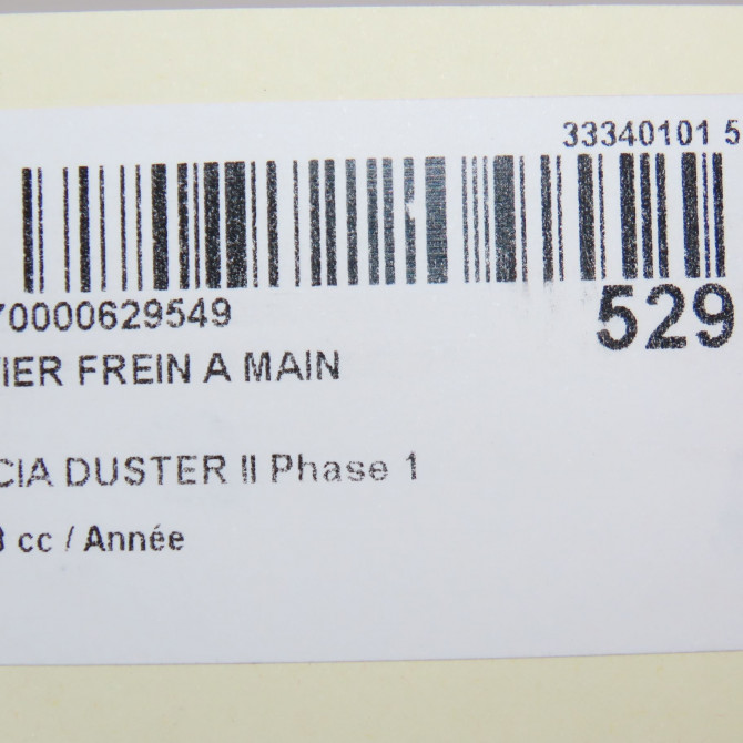 Levier frein a main occasion DACIA DUSTER II Phase 1 10-2017->... 363121408R 6