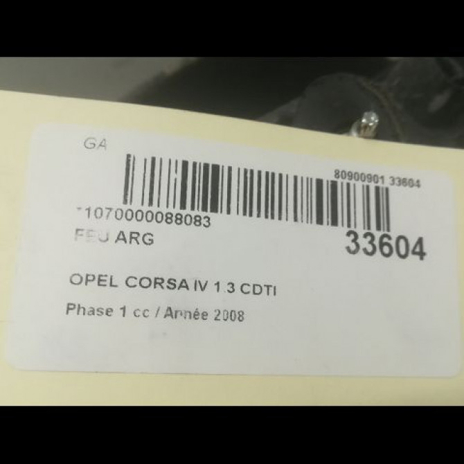 Feu arrière gauche occasion OPEL CORSA IV Phase 1 09-2006->12-2010 1.3 CDTI 75ch 93190950 3