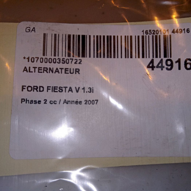 Alternateur occasion FORD FIESTA V Phase 2 10-2005->10-2008 1.3i 1479818 7