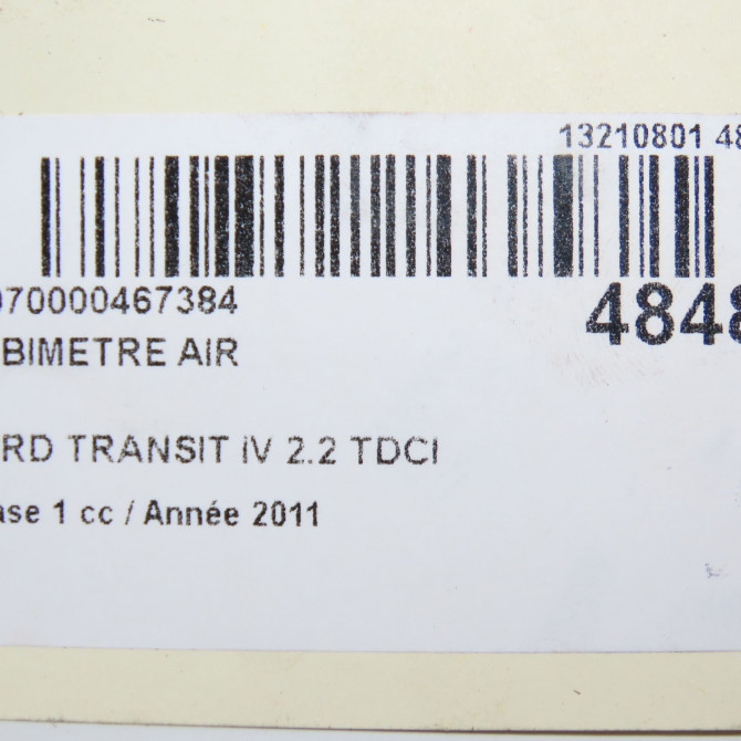 Debimetre air occasion FORD TRANSIT IV Phase 1 09-2006->... 2.2 TDCI 110ch 1503280 5