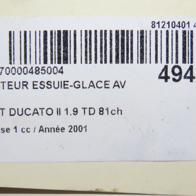Moteur essuie-glace avant occasion FIAT DUCATO II Phase 1 06-1994->03-2002 1.9 TD 81ch 9948873 7