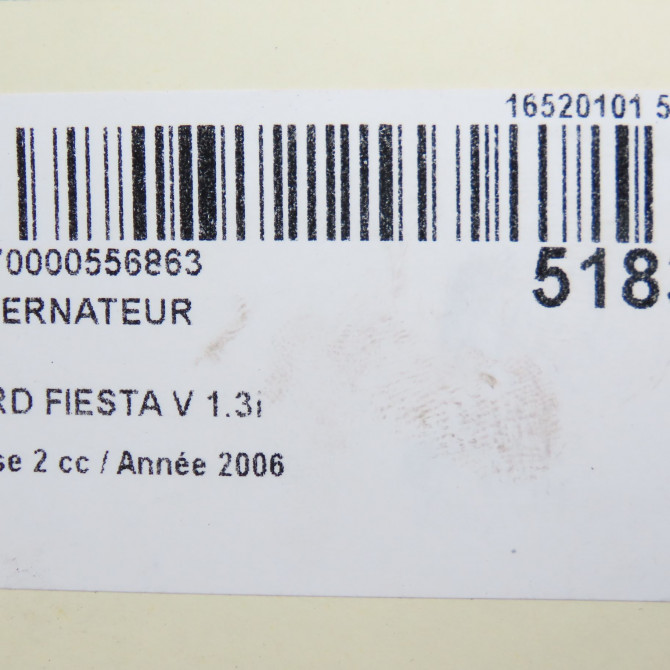 Alternateur occasion FORD FIESTA V Phase 2 10-2005->10-2008 1.3i 1479818 7