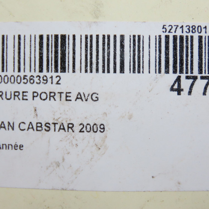Serrure porte avg occasion NISSAN CABSTAR 4