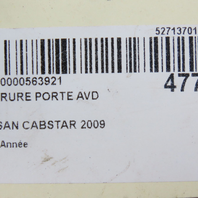Serrure porte avd occasion NISSAN CABSTAR 4