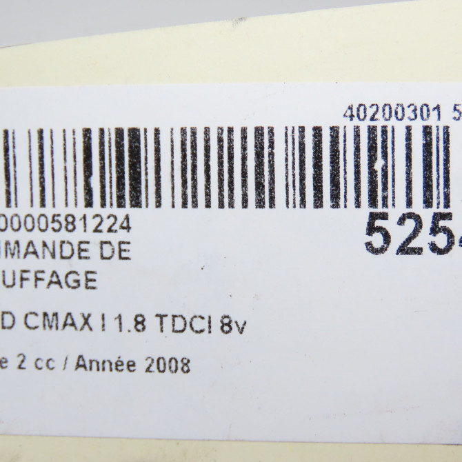 Commande de chauffage occasion FORD CMAX I Phase 2 03-2007->09-2010 1.8 TDCI 8v 115ch 1698890 7