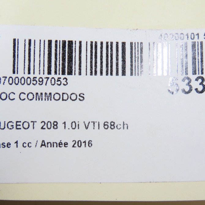 Bloc commodos occasion PEUGEOT 208 208 Phase 1 2012-03-01->2015-09-30 1.0i VTI 68ch 98154492ZD 7