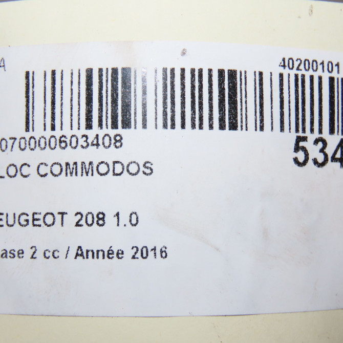 Bloc commodos occasion PEUGEOT 208 Phase 2 04-2015->... 1.0 PURETECH 68ch 98154492ZD 7