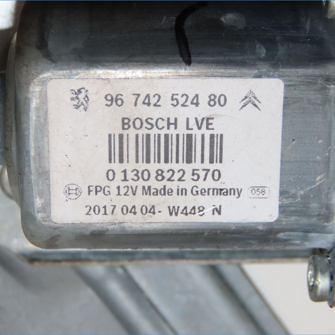 Mecanisme+moteur leve-glace avg occasion PEUGEOT 208 Phase 2 04-2015->... 1.2i PURETECH 110ch 9673155280 5