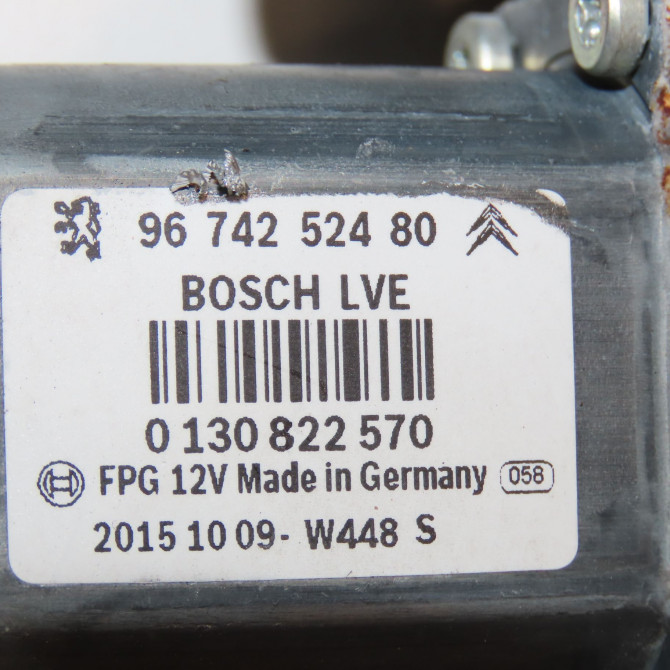 Mecanisme+moteur leve-glace avg occasion PEUGEOT 208 208 Phase 1 2012-03-01->2015-09-30 1.0i VTI 68ch 9673155280 5