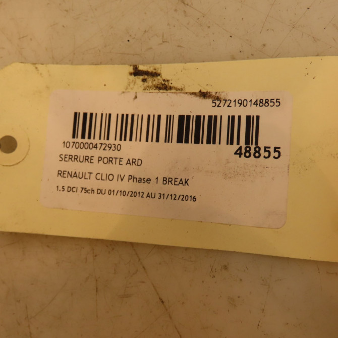 Serrure porte ard occasion  825004167R 4