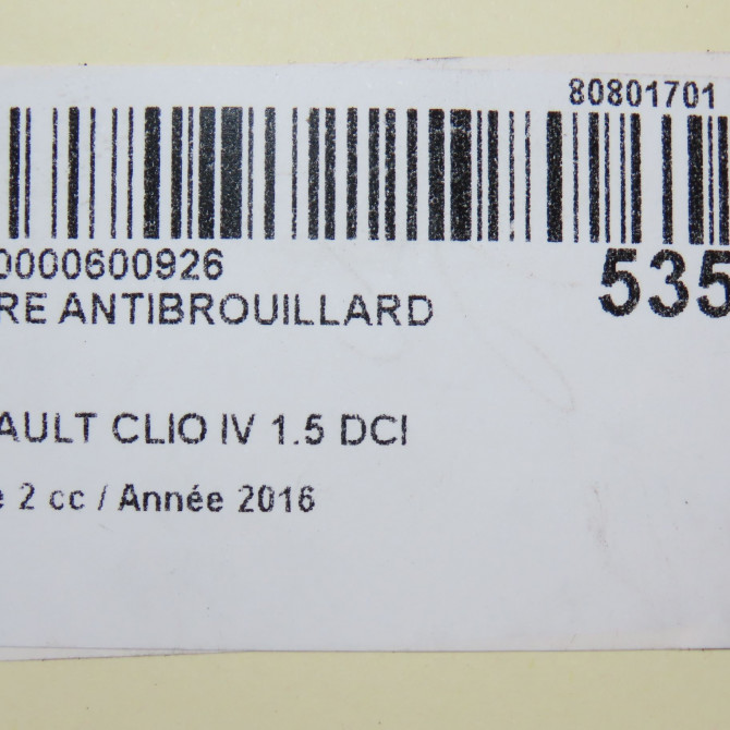 Phare antibrouillard avant droit occasion RENAULT CLIO IV Phase 2 08-2016->... 1.5 DCI 90ch 261508209R 6