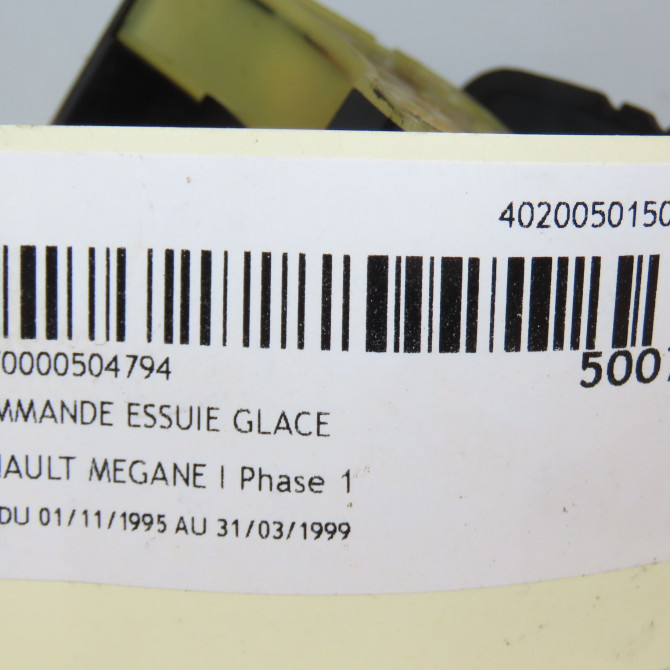 Commande essuie glace occasion RENAULT MEGANE I Phase 1 11-1995->03-1999 1.6i 7701049615 5