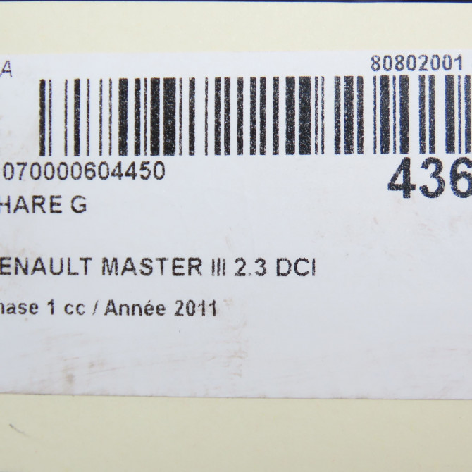 Phare gauche occasion RENAULT MASTER III Phase 1 04-2010->... 2.3 DCI 125ch 260602078R 5