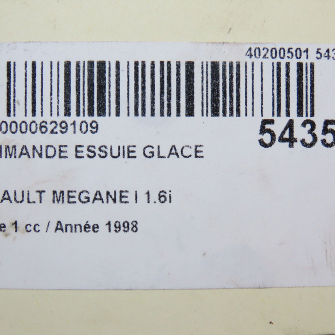 Commande essuie glace occasion RENAULT MEGANE I Phase 1 11-1995->03-1999 1.6i 7701049615 6