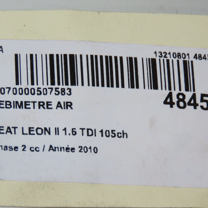Debimetre air occasion SEAT LEON II Phase 2 05-2009->09-2012 1.6 TDI 105ch 3L906461 6