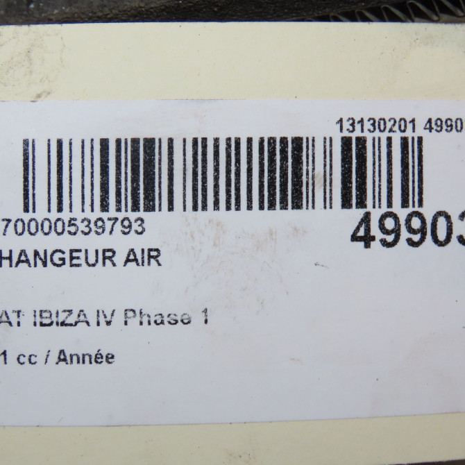 Echangeur air occasion SEAT IBIZA IV Phase 1 05-2008->01-2012 6R0145805 4