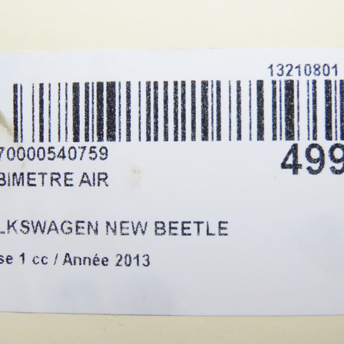 Debimetre air occasion VOLKSWAGEN NEW BEETLE II phase 1 09-2011->... 1.6 TDI 105ch 3L906461 7