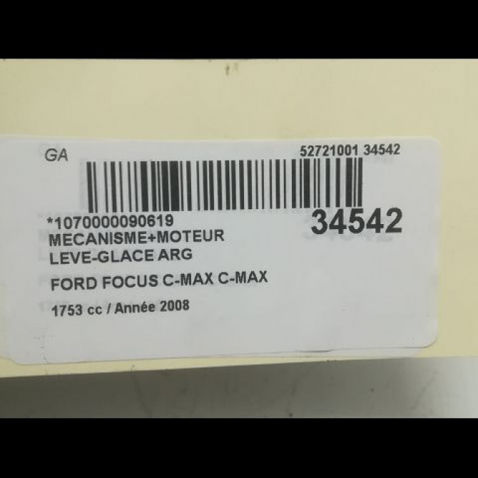 Mecanisme+moteur leve-glace arg occasion FORD CMAX I Phase 2 03-2007->09-2010 1.8 TDCI 8v 115ch 1738647 4