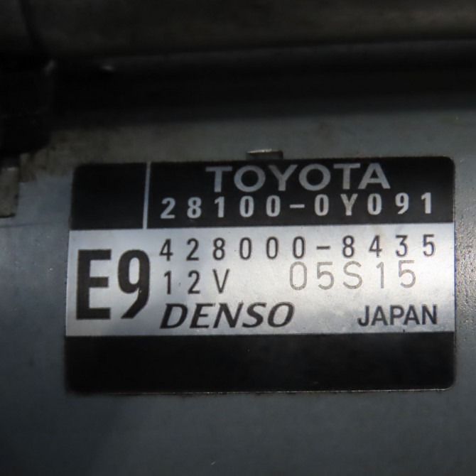 Démarreur occasion TOYOTA YARIS III Phase 2 06-2014->... 1.3 VVT-I 100ch 281000Y290 5