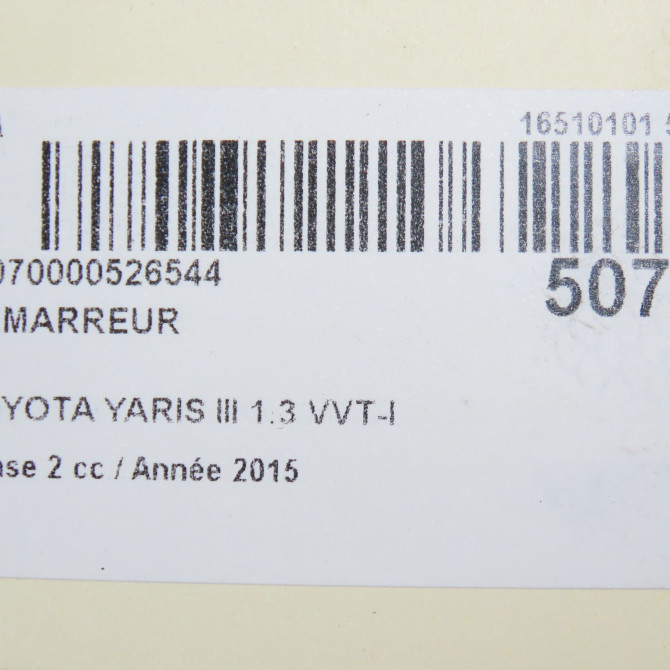 Démarreur occasion TOYOTA YARIS III Phase 2 06-2014->... 1.3 VVT-I 100ch 281000Y290 7