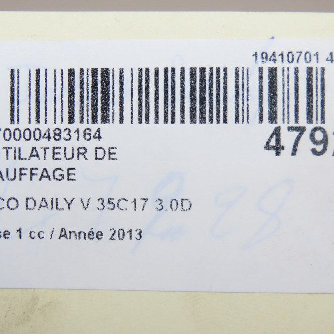 Ventilateur de chauffage occasion  5801263396 6