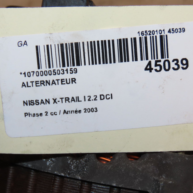 Alternateur occasion NISSAN X-TRAIL I Phase 2 01-2004->11-2007 2.2 DCI 231005M3R0EX 4