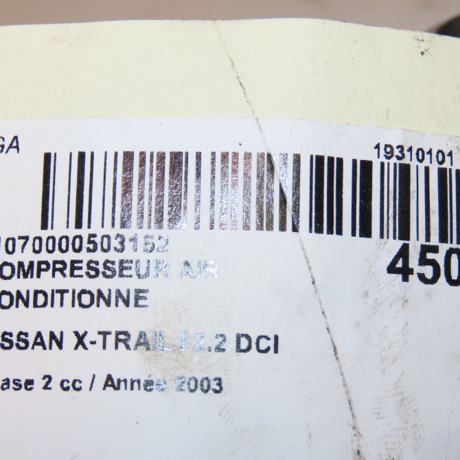 Compresseur air conditionne occasion NISSAN X-TRAIL I Phase 2 01-2004->11-2007 2.2 DCI 926005M30A 4
