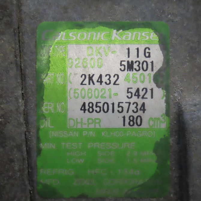 Compresseur air conditionne occasion NISSAN X-TRAIL I Phase 2 01-2004->11-2007 2.2 DCI 926005M30A 6