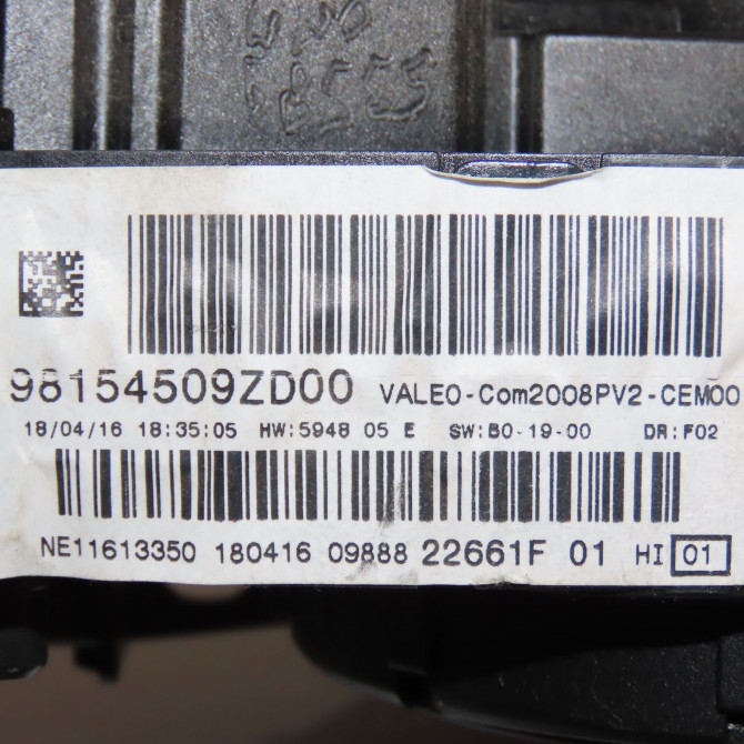 Bloc commodos occasion PEUGEOT 208 Phase 2 04-2015->... 1.6 BlueHDI 75ch 98154509ZD 5