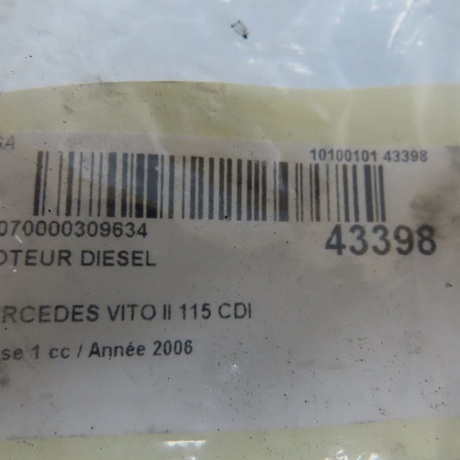 Moteur diesel occasion MERCEDES VITO II Phase 1 10-2003->09-2010 115 CDI 150ch 6