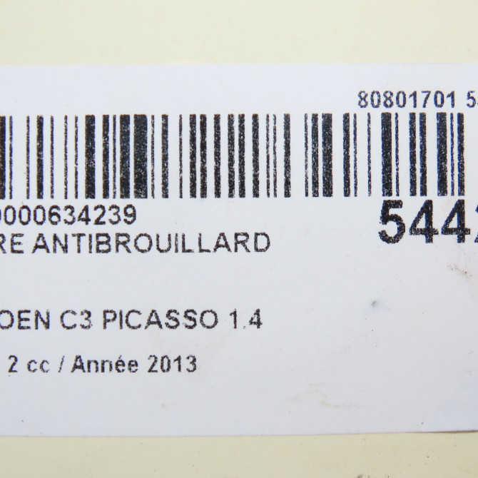 Phare antibrouillard avant droit occasion CITROEN C3 PICASSO Phase 2 09-2012->... 1.4 VTI 95ch 9675450980 4