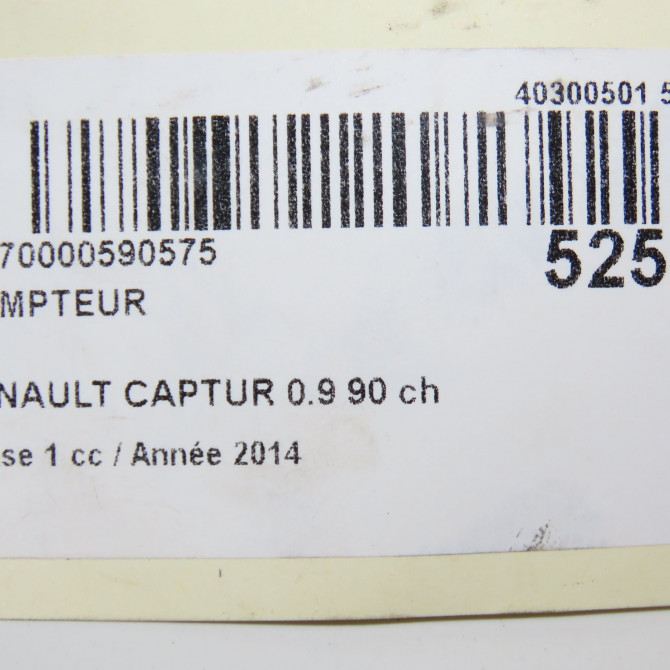 Compteur occasion RENAULT CAPTUR Phase 1 02-2013->... 0.9 90 ch 248100202R 6