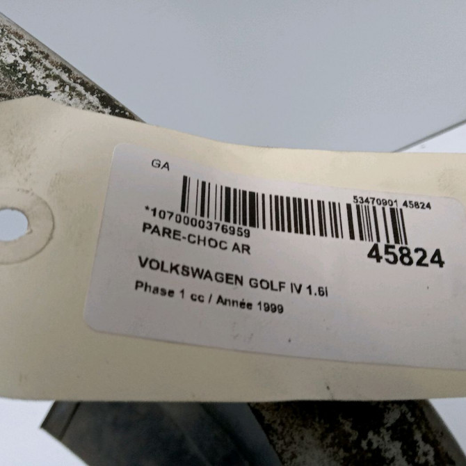 Pare-choc arrière occasion VOLKSWAGEN GOLF IV GOLF IV Phase 1 1998-01-01->2005-06-30 1.6i 8v 100ch 1J6807421DGRU 5