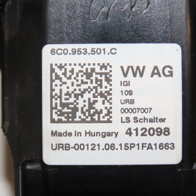 Bloc commodos occasion VOLKSWAGEN POLO V 6C0953513CIGI 7