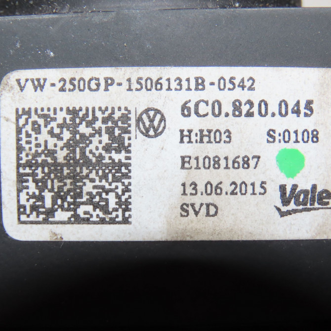 Commande de chauffage occasion VOLKSWAGEN POLO V 6C0820045H 6